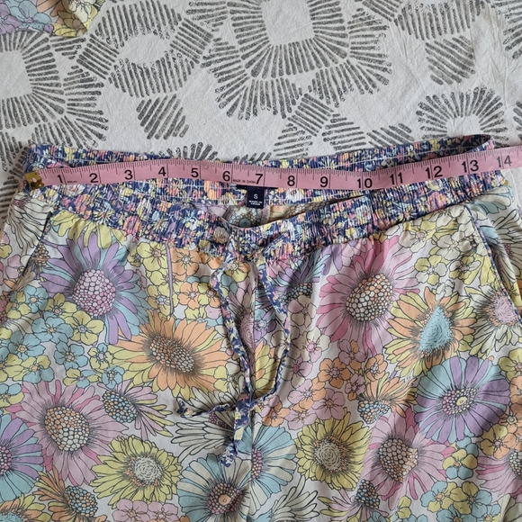 Gap Cotton Poplin Floral PJ Lounge Set Long Sleeve Button Down Drawstring Pant S - Picture 12 of 16